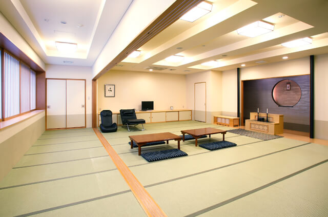 やわらぎ斎場川沿親族控室（和室）札幌市南区葬儀葬式法要画像イメージ